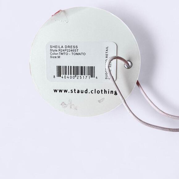 Staud Sheila Mini Dress in Tomato size M - Picture 4 of 7